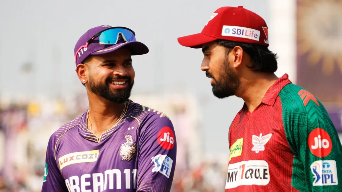 KKR vs LSG, IPL 2024 Match 28 LIVE: Kolkata Knight Riders captain Shreyas Iyer with Lucknow Super Giants counterpart KL Rahul at the toss in Match 28 of IPL 2024 at Kolkata's Eden Gardens. Image credit: BCCI KKR vs LSG, IPL 2024 Match 28 LIVE: Kolkata Knight Riders captain Shreyas Iyer with Lucknow Super Giants counterpart KL Rahul at the toss in Match 28 of IPL 2024 at Kolkata's Eden Gardens. Image credit: BCCI