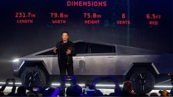 Elon Musk at the unveiling of the Cybertruck. The EV company is recalling almost all of the EV truck that it has sold to solve a major issue. Image Credit: Reuters