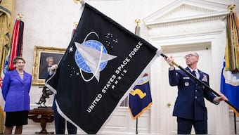 The US Space Force was set up in 2019 by the Trump Administration to counter threats to US assets in space. Image credit: Reuters