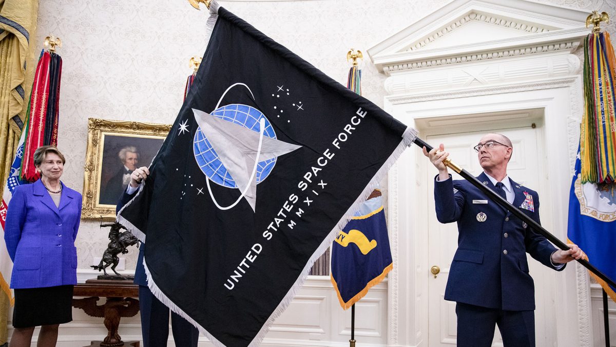 The US Space Force was set up in 2019 by the Trump Administration to counter threats to US assets in space. Image credit: Reuters The US Space Force was set up in 2019 by the Trump Administration to counter threats to US assets in space. Image credit: Reuters