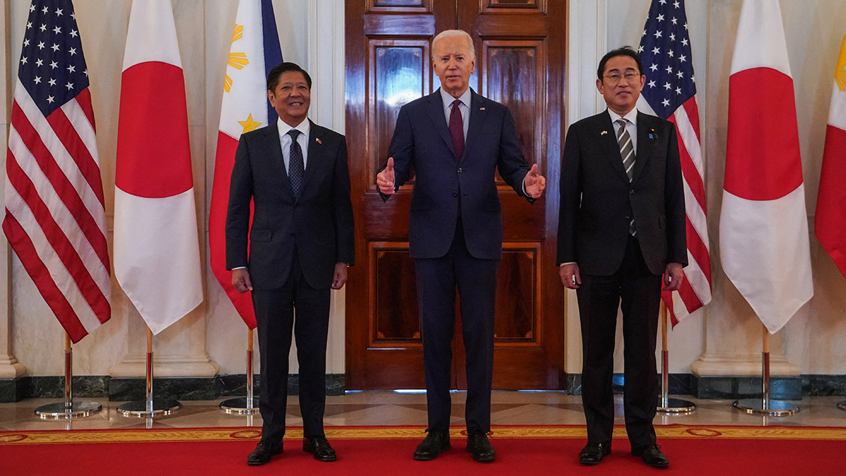 US President Joe Biden hosts Philippine President Ferdinand Marcos Jr. and Japan Prime Minister Fumio Kishida for a trilateral summit at the White House, in Washington, U.S., on 11 April, 2024. Reuters US President Joe Biden hosts Philippine President Ferdinand Marcos Jr. and Japan Prime Minister Fumio Kishida for a trilateral summit at the White House, in Washington, U.S., on 11 April, 2024. Reuters