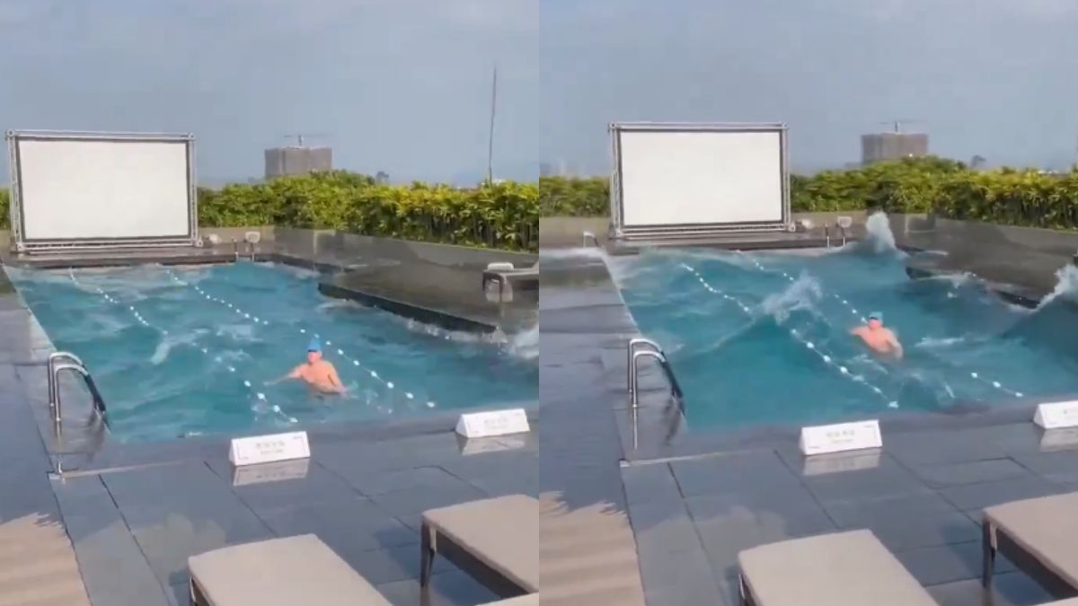 Screengrab from the viral video. Screengrab from the viral video.