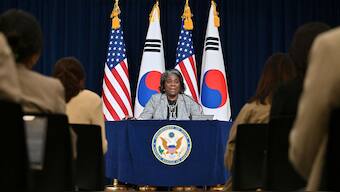 US ambassador to the United Nations Linda Thomas-Greenfield visits South Korea. Reuters