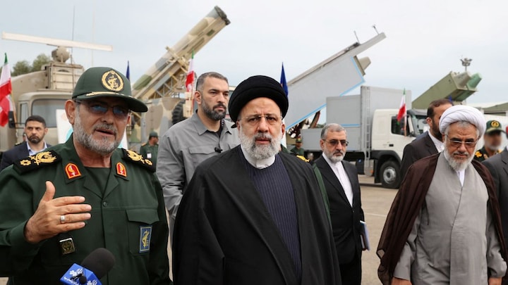 Iran's Raisi 'celebrates' missile attack on Israel during military parade speech