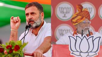 Rahul Gandhi and Narendra Modi. PTI