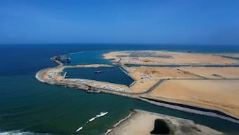 A general view of Colombo Port City construction site. Reuters