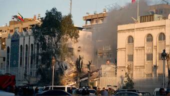 An Israeli airstrike destroyed the consular section of Iran's embassy in Damascus, Syria. Source: AP