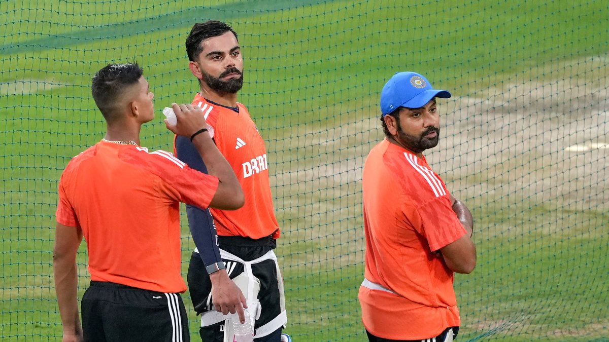 Virat Kohli (centre) and Yashasvi Jaiswal (left) are the top candidates for captain Rohit Sharma's opening partner at the T20 World Cup. PTI Virat Kohli (centre) and Yashasvi Jaiswal (left) are the top candidates for captain Rohit Sharma's opening partner at the T20 World Cup. PTI