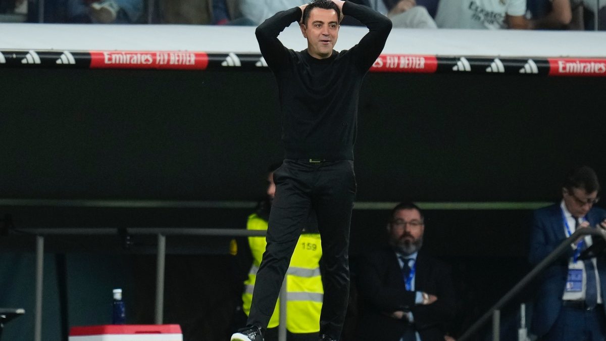 Barcelona manager Xavi on the touchline during the Clasico against Real Madrid in La Liga. AP Barcelona manager Xavi on the touchline during the Clasico against Real Madrid in La Liga. AP