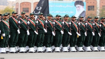 Iran's Islamic Revolutionary Guard Corps (IRGC) cadets during a graduation ceremony at Imam Hussein University in Tehran. The IRGC, a parallel military body in Iran, answers directly to Iran’s Supreme Leader, Ayatollah Ali Khamenei. File image/AFP