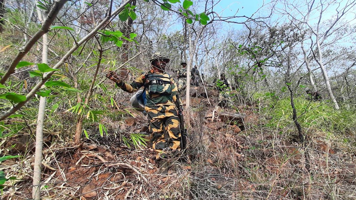 Security personnel during an encounter with Naxalites, in Kanker district in Chhattisgarh. At least 29 Naxalites were killed by the security forces, and three security personnel suffered injuries, according to police. PTI Security personnel during an encounter with Naxalites, in Kanker district in Chhattisgarh. At least 29 Naxalites were killed by the security forces, and three security personnel suffered injuries, according to police. PTI