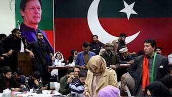 Supporters of PTI gather as they prepare for the by-elections. Source: File Photo/ Reuters