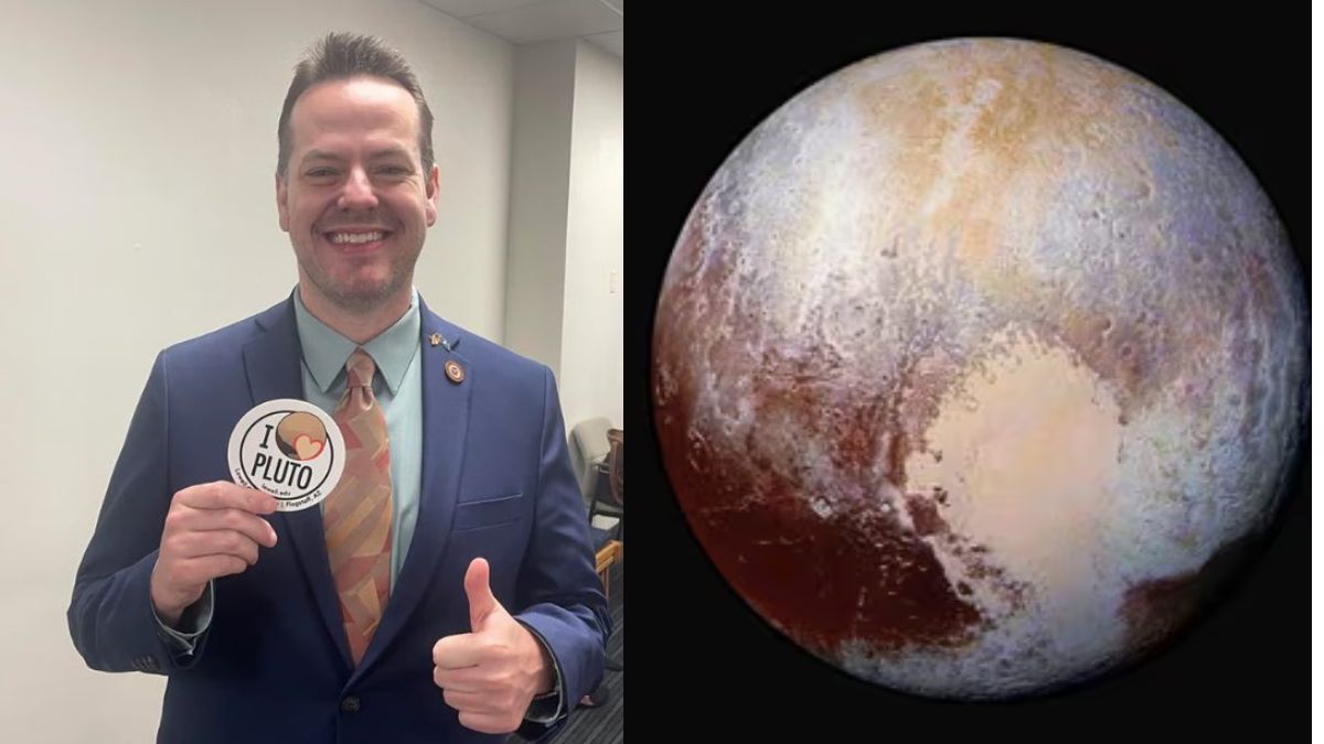 Rep Justin Wilmeth sponsored the bill, naming dwarf planet Pluto as the official state planet. Source: @JustinWilmethAZ/ X, AP Rep Justin Wilmeth sponsored the bill, naming dwarf planet Pluto as the official state planet. Source: @JustinWilmethAZ/ X, AP