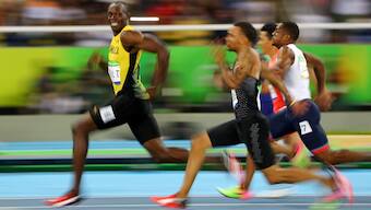 The world’s fastest human, Usain Bolt, ran a 100 metres sprint at a speed of (37.57 kilometres per hour. File image/Reuters