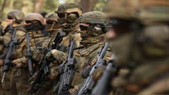 German Bundeswehr soldiers at the Klietz military training area in Klietz, eastern Germany. German's defence minister Boris Pistorius has has hinted at compulsory military service, amid the Russia-Ukraine war. File image/AFP
