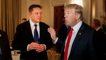 Tesla CEO Elon Musk with Former US President Donald Trump. Source: AP / File Photo
