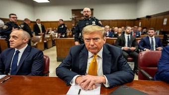 Former US president Donald Trump sits for his trial at the Manhattan Criminal Court in New York City, US, on 21 May 2024. File image/Reuters