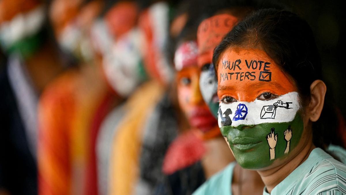 India proves yet again that this election festival of citizens is not only the biggest but also the most civilised and sane process on earth. Image: AFP India proves yet again that this election festival of citizens is not only the biggest but also the most civilised and sane process on earth. Image: AFP