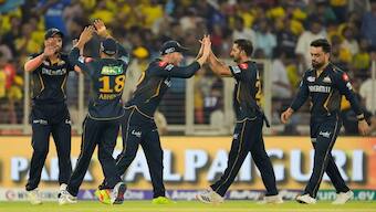 Gujarat Titans face a must-win situation against Kolkata Knight Riders in their IPL clash on Monday. AP 