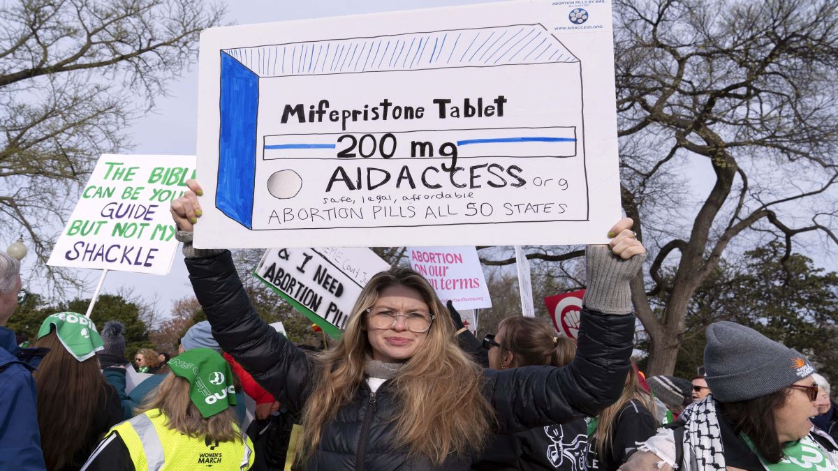 Abortion rights activists hold signs as they protest outside of the US supreme court during a rally, in Washington. A new survey puts a number to how often medical providers in states with laws that seek to protect them from prosecution are prescribing abortion pills to women in states with abortion bans or limits on prescribing the bills by telehealth. File photo/AP Abortion rights activists hold signs as they protest outside of the US supreme court during a rally, in Washington. A new survey puts a number to how often medical providers in states with laws that seek to protect them from prosecution are prescribing abortion pills to women in states with abortion bans or limits on prescribing the bills by telehealth. File photo/AP