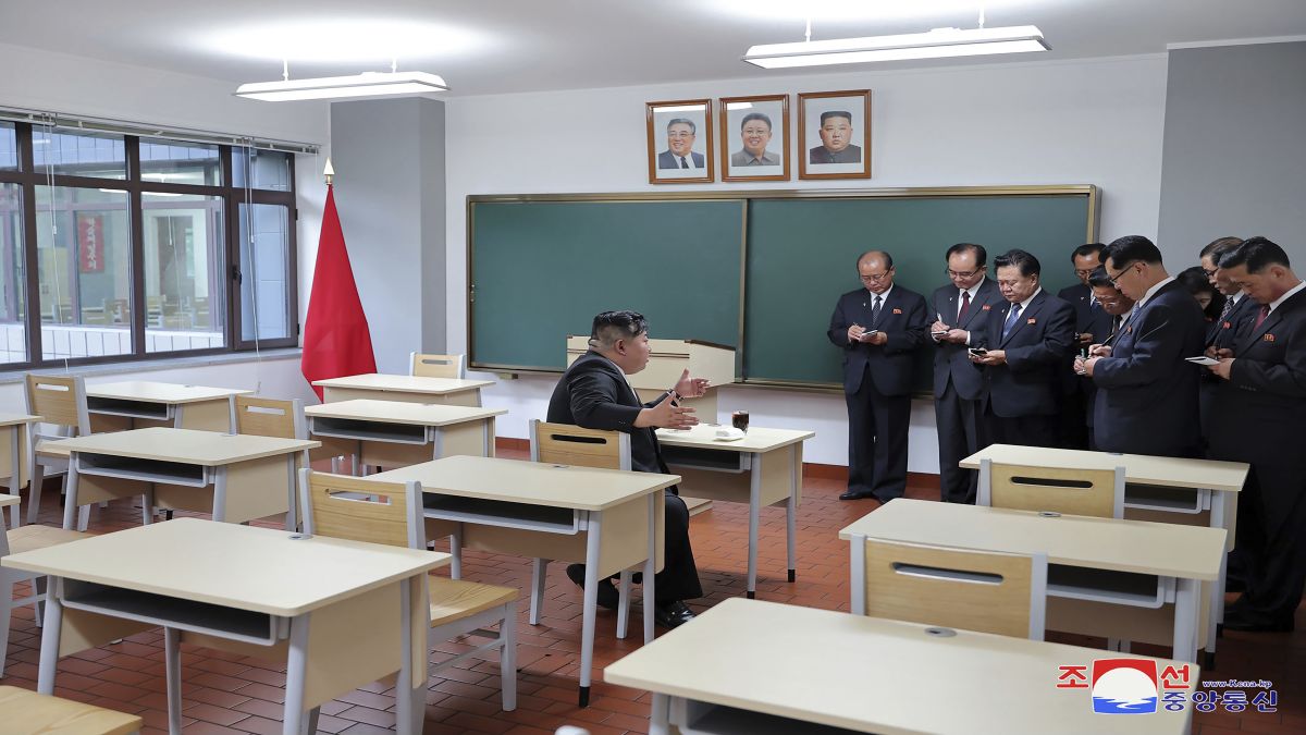 In this photo provided by the North Korean government, North Korean leader Kim Jong Un, left, inspects a class room of a newly built central cadres training school in Pyongyang, North Korea. AP In this photo provided by the North Korean government, North Korean leader Kim Jong Un, left, inspects a class room of a newly built central cadres training school in Pyongyang, North Korea. AP