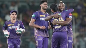 KKR's bowlers led by Andre Russell and Mitchell Starc set the platform for IPL title victory over SRH before the batters led by Venkatesh Iyer and Rahmanullah Gurbaz sealed the deal. AP 