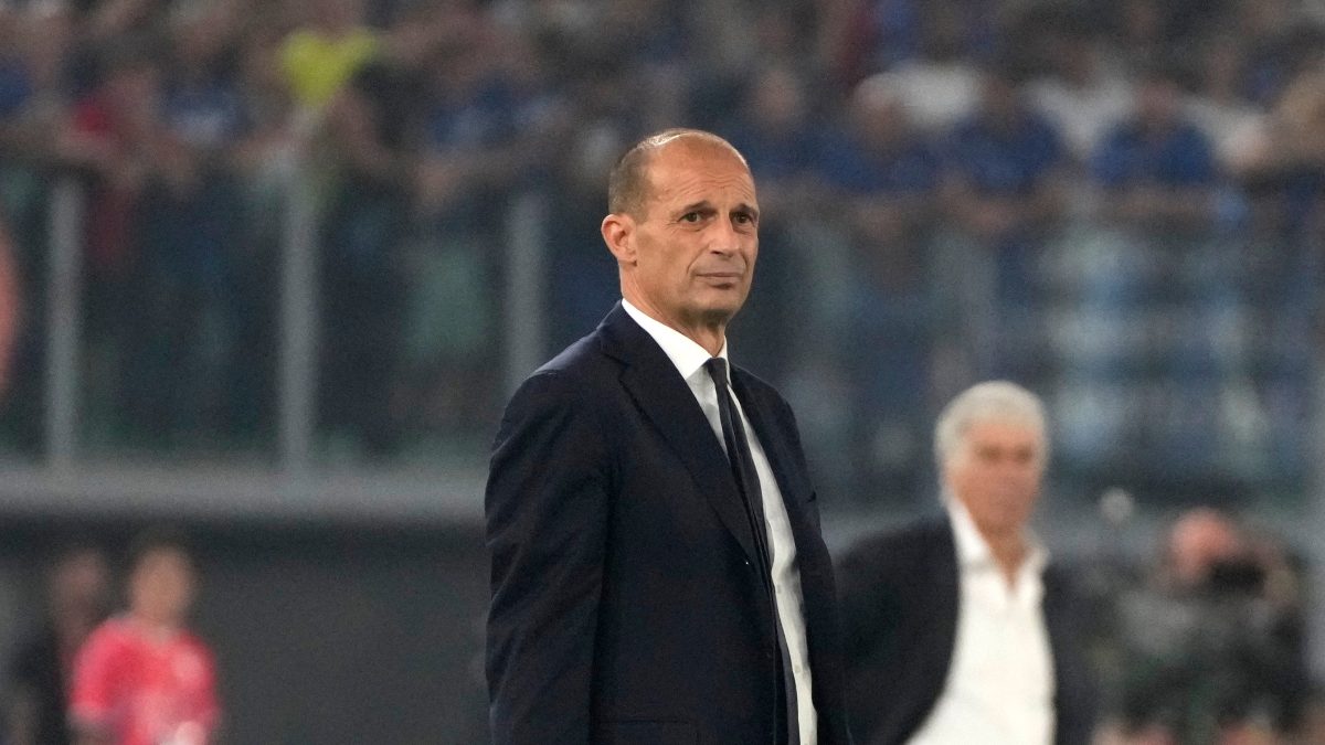 Massimiliano Allegri was sent off in the final minutes of Wednesday's 1-0 win against Atalanta for ranting at match officials and then dismissively waved away sporting director Cristiano Giuntoli during the post-match celebrations. AP Massimiliano Allegri was sent off in the final minutes of Wednesday's 1-0 win against Atalanta for ranting at match officials and then dismissively waved away sporting director Cristiano Giuntoli during the post-match celebrations. AP