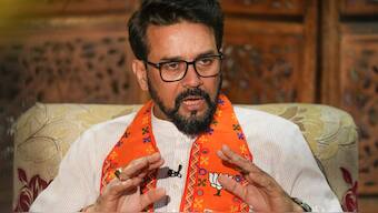 Union Minister and BJP candidate from Hamirpur constituency Anurag Thakur. PTI