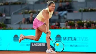 Aryna Sabalenka defeated Elena Rybakina in three sets in Madrid Open semi-finals. AP