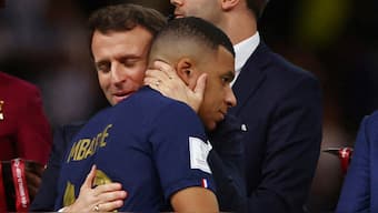 French president Emmanuel Macron remains hopeful of star forward Kylian Mbappe representing Les Bleus at the Paris Olympics later this year. Reuters