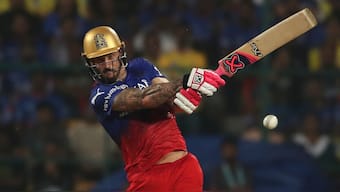 Faf du Plessis was dismissed shortly after bringing up his fourth half-century of IPL 2024 during the RCB-CSK match at the M Chinnaswamy Stadium in Bengaluru. AP