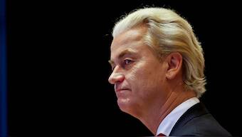 Dutch far-right politician and leader of the PVV party Geert Wilders attends a meeting of Dutch parties' lead candidates in The Hague, Netherlands, 24 November, 2023. File Image/Reuters