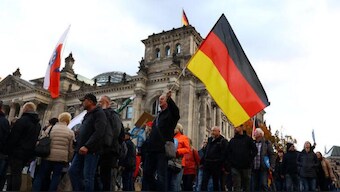 Supporters of Alternative for Germany party protest against the government in Berlin, Germany, 8 October, 2022. File image/Reuters