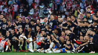Girona qualified for the UEFA Champions League next season for the first time in just their fourth season in La Liga. AP