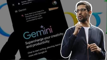 Google's Gemini AI, along with Google CEO, Sundar Pichai. Image Credit: Reuters, Reuters