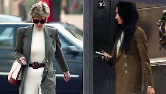 Meghan Markle recreates mother-in-law Princess Dianna’s iconic blazer look as she returns from Nigeria