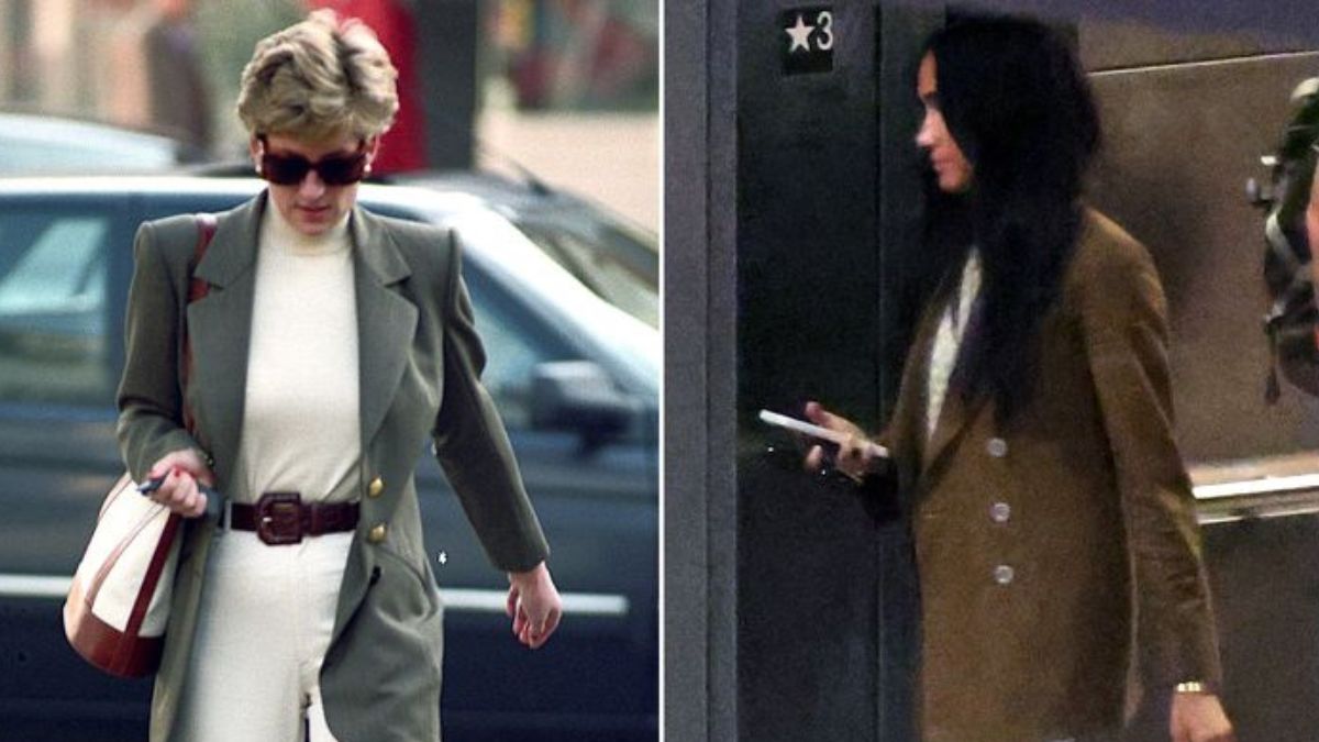 Meghan Markle recreates mother-in-law Princess Dianna’s iconic blazer look as she returns from Nigeria Meghan Markle recreates mother-in-law Princess Dianna’s iconic blazer look as she returns from Nigeria