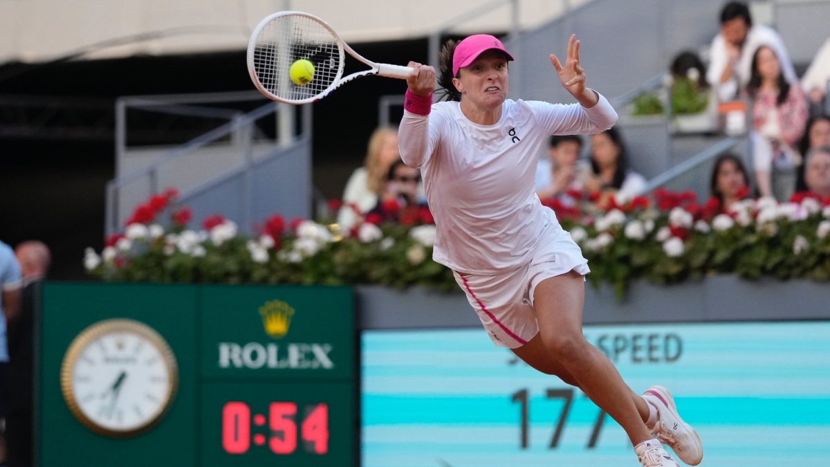 Iga Swiatek comes into the Italian Open having won the Madrid Open on Sunday. AP Iga Swiatek comes into the Italian Open having won the Madrid Open on Sunday. AP