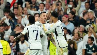 Joselu's two late goals fired Real Madrid into yet another Champions League final. AP