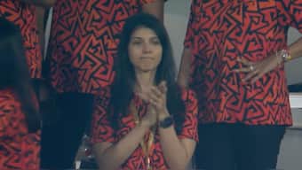 Sunrisers Hyderabad owner Kavya Maran was visibly emotional after her team's eight-wicket loss at the hands of the Kolkata Knight Riders in the final of the 2024 Indian Premier League in Chennai. Image credit: Screengrab/JioCinema