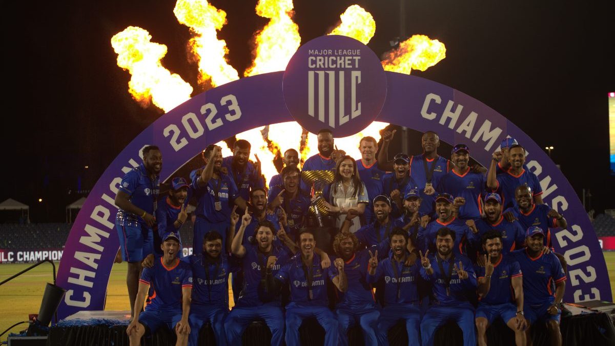 MI New York won the first season of Major League Cricket in 2023. Image: MLC MI New York won the first season of Major League Cricket in 2023. Image: MLC
