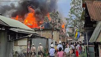 Manipur has been on the boil since 3 May 2023. Image: PTI