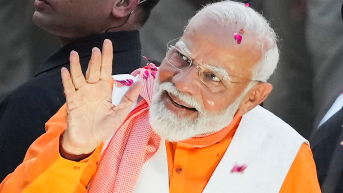 Prime Minister Narendra Modi during a road show for Lok Sabha elections, in Varanasi on 13 May, 2024. PTI Prime Minister Narendra Modi during a road show for Lok Sabha elections, in Varanasi on 13 May, 2024. PTI
