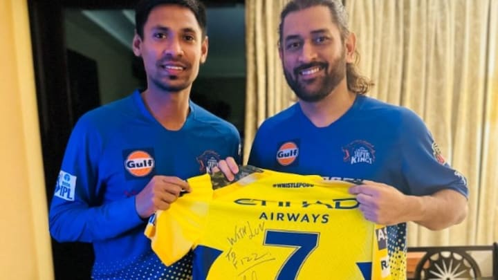IPL 2024: 'Thanks for everything Mahi bhai', Mustafizur Rahman receives signed jersey from MS Dhoni as pacer leaves CSK camp