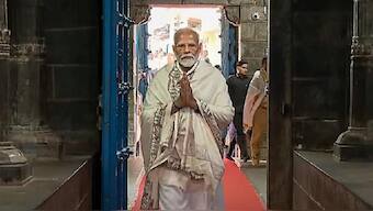 It is commonly known that PM Modi embarks on spiritual expeditions following election campaigns; he has already traveled to Shivaji's Pratapgarh in 2014 and Kedarnath in 2019 Image Courtesy PTI