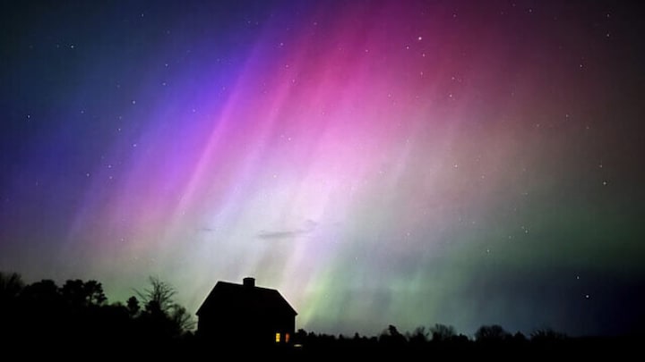 Nature's light show: Northern lights dazzle skies after severe solar storm
