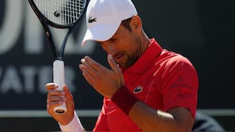 Novak Djokovic bowed out of the Italian Open in Rome after losing to Alejandro Tabilo. AP