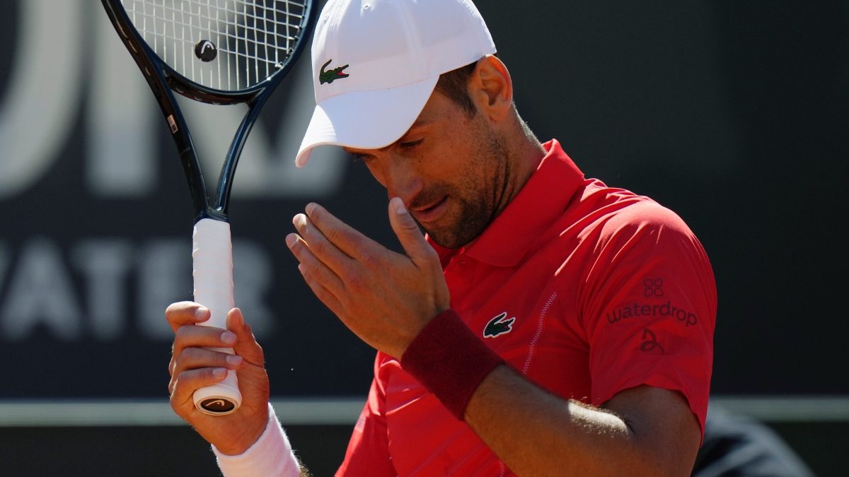 Novak Djokovic bowed out of the Italian Open in Rome after losing to Alejandro Tabilo. AP Novak Djokovic bowed out of the Italian Open in Rome after losing to Alejandro Tabilo. AP