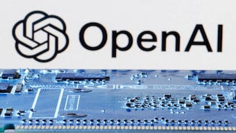 OpenAI logo is seen near computer motherboard. Reuters File