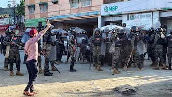 Protest in Pakistan-occupied Kashmir against the government. AFP